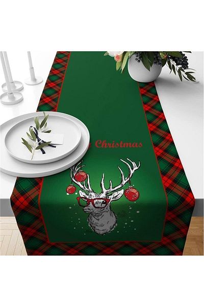 Evmila New Year's Special Deer Patterned Runner