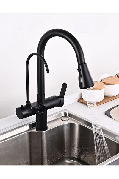OEM Waterproof Spiral Kitchen Touch Sink Faucet with Fountain and Waterfall