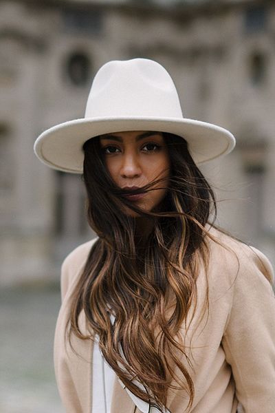 Külah White Fedora Hat Adjustable Drawstring Women's Fedora Hat