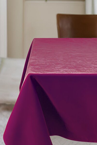 Cortibo Barcelona Velvet Textured Plum Tablecloth