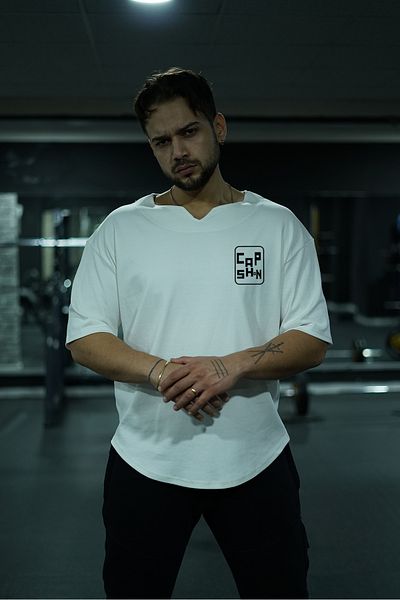 Oxlade Tricou supradimensionat pentru bărbați - țesătură Elite 100% bumbac, C A P S H O N, On Sta GE