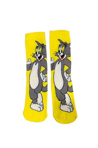 AL Bİ 90LIK جوارب ملونة لشخصيات كرتونية توم
