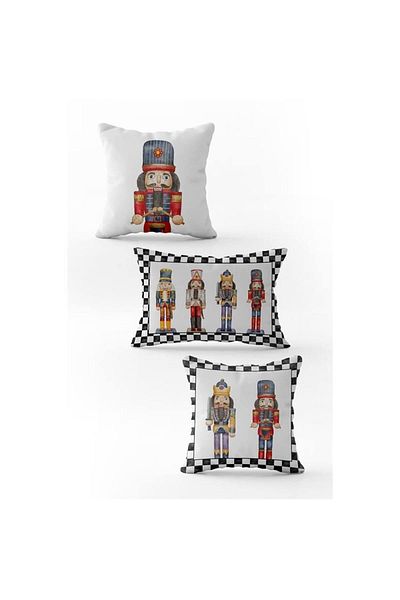 Evmila Set special de perne din catifea din 3 piese cu imprimeu dublu de Anul Nou