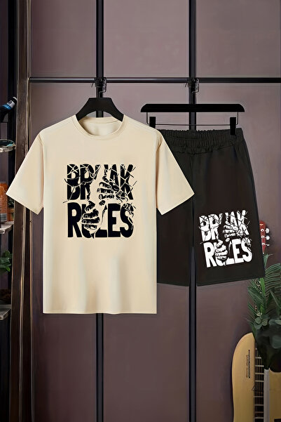 MYADA Unisex Παιδικό Σετ - Crew Neck, Elastic Shorts, Printed Set 2