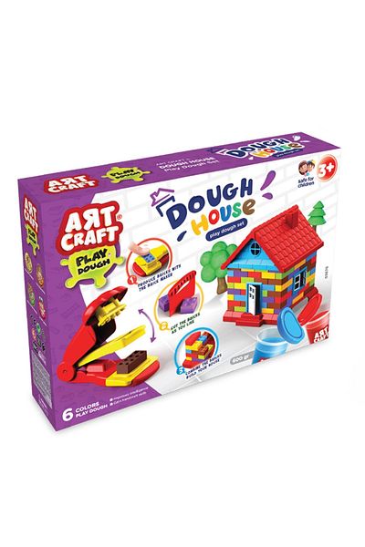 Doğan Oyuncak Dünyası Construction Dough House Set (600 Gr.) - Play Dough Set - Dough Sets - Dough Molds