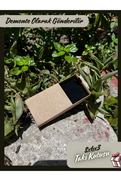 Fatih Kutu 8x6x3 - Çekmeceli Kraft Renk Süngerli Takı Kutusu | [demonte 25 Adet]