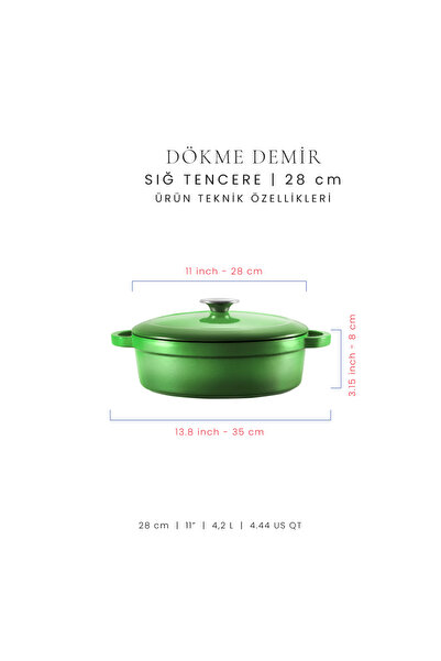 Voeux Kitchenware 28 cm Wide Shallow Cast Pot
