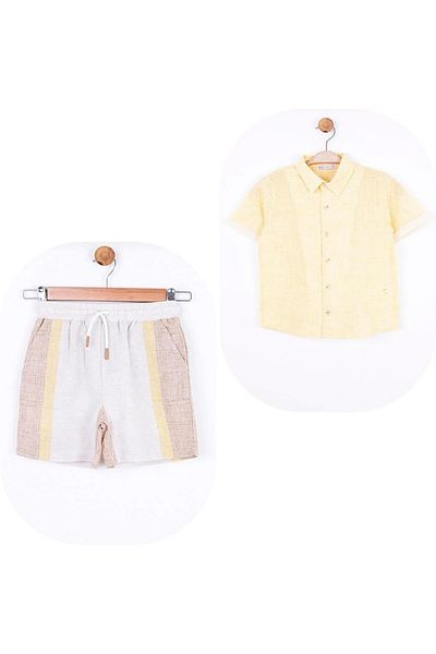 nk kids Boy's Cotton Short Sleeve Shirt and Shorts Set