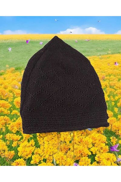 ÇEÇEN HOME 2 Pieces Lace Cotton Knitwear Machine Knitted Skullcap