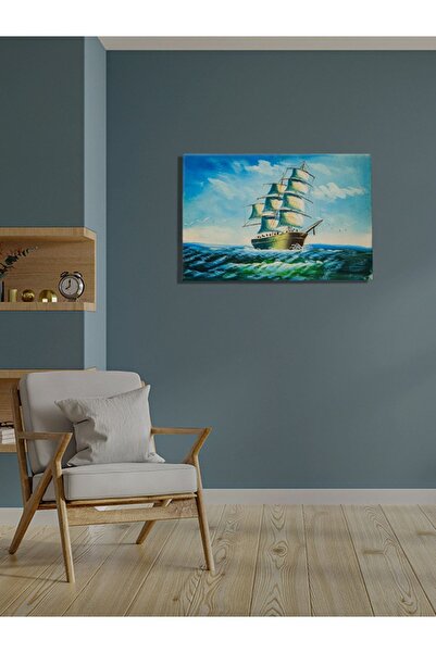 Sanat Galerisi Yağlı Boya Tekne Resimli Tablo 60x90cm