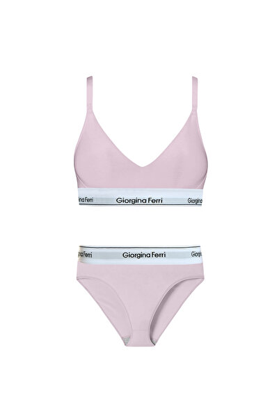 GIORGINA FERRI طقم نسائي مكون من قطعتين للاستخدام اليومي - حمالة صدر رياضية وسراويل داخلية سهلة الارتداء SARA