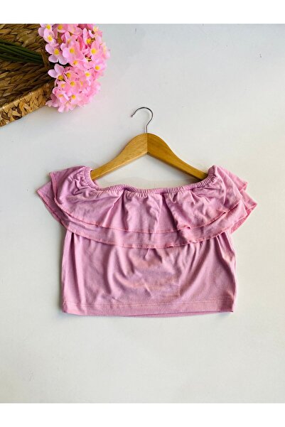 Momsbrand Yaka Fırfırlı Crop Badi