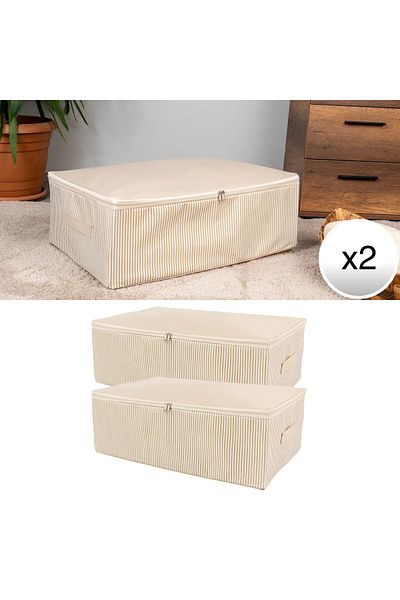 AYHANHOME Organizer ντουλαπιού κάτω από βαλίτσα - 2 τεμάχια, μεγάλο μέγεθος, αποθήκευση και οργάνωση αποθεμάτων 60x40x20