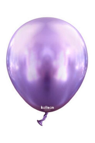 Kalisan Chrome Balloon Purple Color 10 Pieces Small Size 5 Inch
