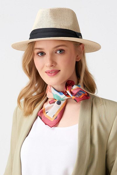 Dilvin Women's Ecru Straw Hat 186A01561