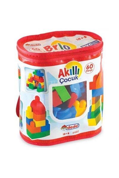 DEDE مجموعة ألعاب البناء الذكية للأطفال مع حقيبة (60 قطعة) 01022