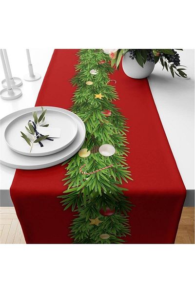 Evmila New Year's Themed Velvet Runner
