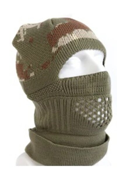 Genel Markalar Kamuflaj Askeri Örme Kar Maskesi Bere