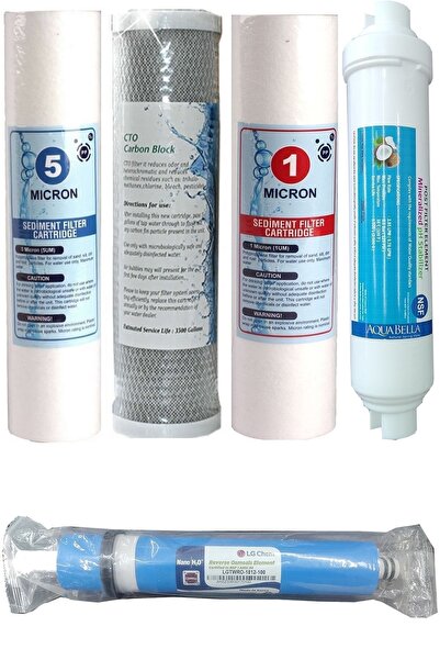 Genel Markalar Reverse Osmosis Açık Su Arıtma Cihazı 5'li Filtre Seti 80 Gpd ...