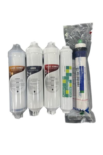 AQUA BELLA Pentair Su Arıtma Filtresi - 5'li Purefer Post Karbonlu Set