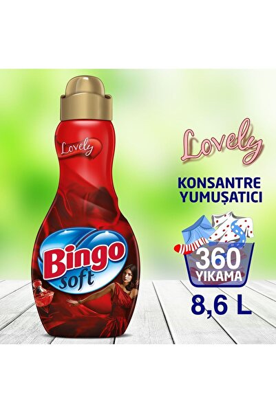 Bingo Soft Konsantre Çamaşır Yumuşatıcısı Lovely 1440 ml Ekonomi Paketi 6'lı