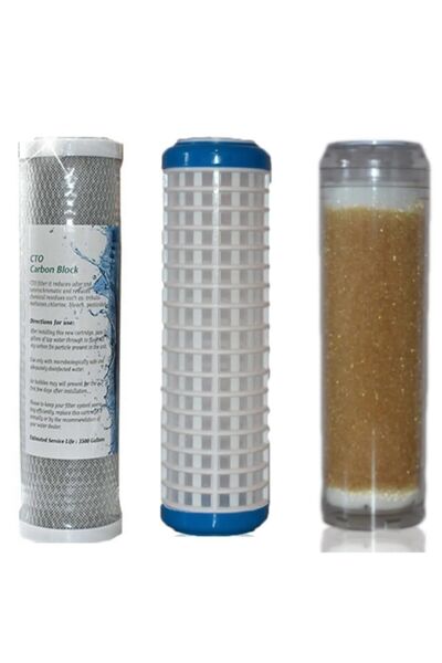 AQUA BELLA Bina Girişi Yedek Filtre Seti(yıkanabilir - Blok Karbon - Reçine)