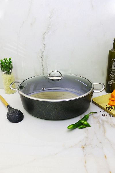 Evita Bio Granite 40 Cm Flat Pot