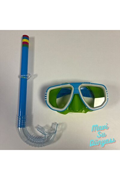 Children's Snorkel Set Blue Color Sea and Pool Mask Set for 3 to 7 Years