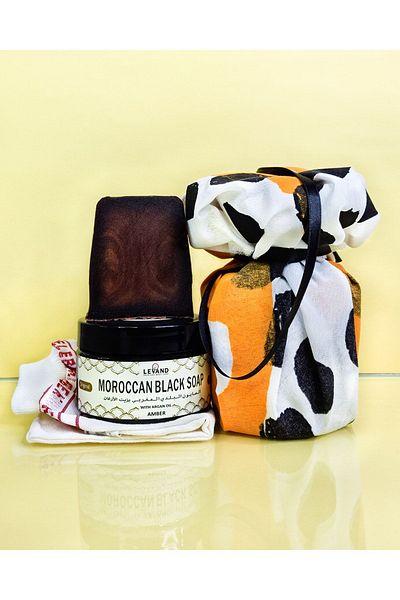 Levand Amber Gift Set of 2 - Black Beldi and Gel Peeling Soap 250g