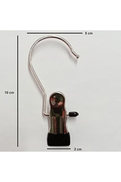 AĞIRSOY 20 bucăți eșarfe din oțel inoxidabil cu cârlig negru - clemă placată ...