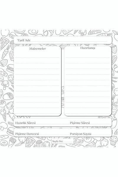 Orkide Matbaacilik Food Recipes Book 15x15cm