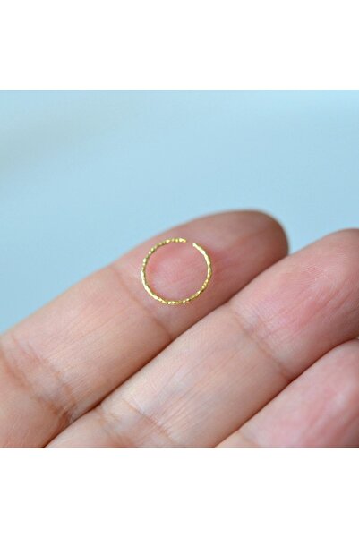 Heppii Gold Renk 925 Ayar Burgulu Gümüş Halka Hızma