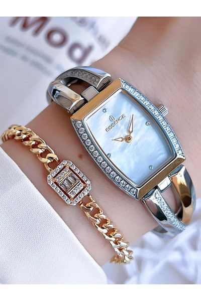 Essence 50 Mt Water Resistant - Blackening Color Steel Cord Women's Wristwatch BES.6823FE.220