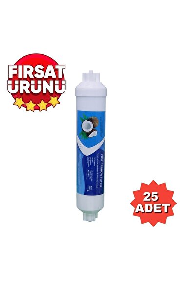 AQUA BELLA Toptan Su Arıtma Filtresi Post Karbon 25 Adet Tatlandırıcı Filtre