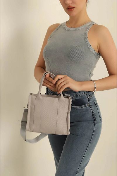 citycenterfashion Geantă de mână și de cruce pentru femei, din in, cu fermoar cty-lbn-3361