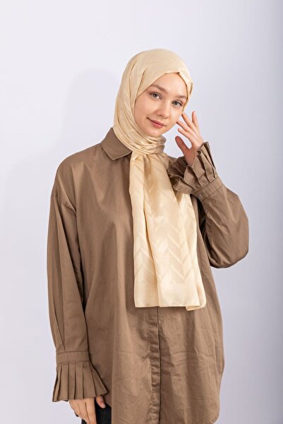 hijabchi Imported Silky Jacquard Zigzag - Golden Yellow