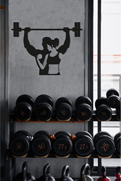 Genel Markalar FİTNESS GYM SPOR Ahşap Duvar Dekoru Duvar Süsü Tablo Hediyelik...