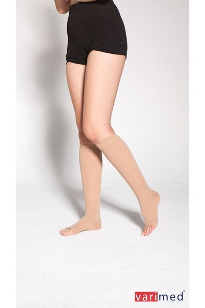 Varicease 7110 Comfort Ccl1 Hafif Basınç Diz Altı Açık Burun Çorabı
