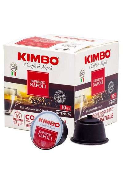 Kimbo Napoli Dolce Gusto Compatible Capsule Coffee (in Box of 16)