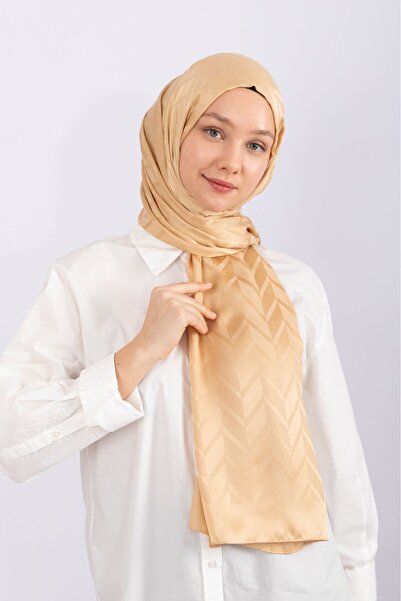 hijabchi Imported Silky Jacquard Zigzag - Gold