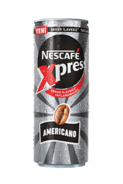 Nescafe Şekersiz Xpress Americano Siyah Soğuk Kahve 24x250 ml | Ekonomik Koli