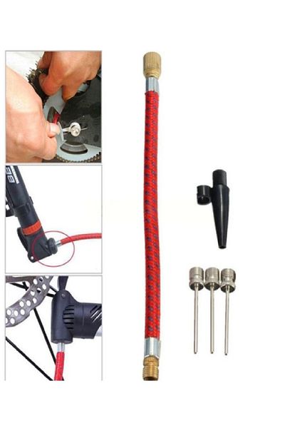 optana 5 Pieces Bicycle and Pump Inflator Set - Ball Inflating Needle Tip