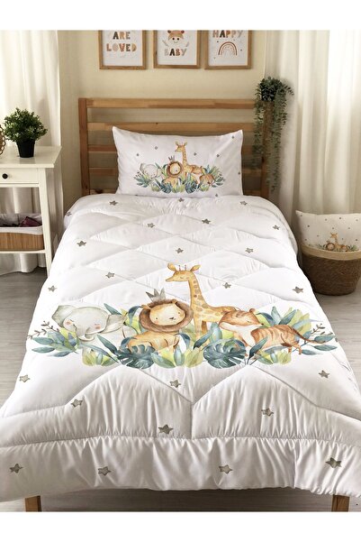 Evmila Hayvan Desenli Kapitone Yorgan,dekoratif Yatak Örtüsü