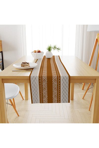 Evmila Velvet Woven Special Design Ethnic Patterned Runner