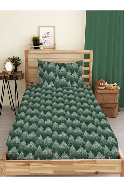 Evmila New Year's Special Pattern Printed Single Elastic Sheet Set