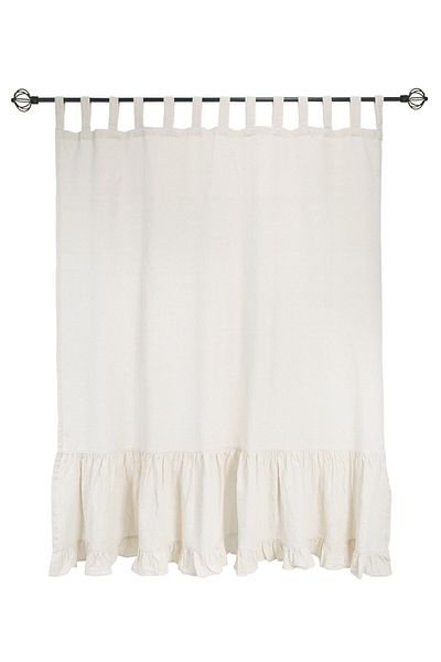 cotton maison Natural Curtain Rustic Pleated Vintage 100x185 Cm