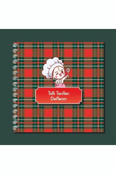 Orkide Matbaacilik Sweet Recipes Notebook 15x15cm