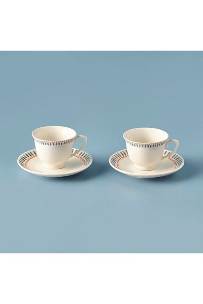 Bella Maison Marine Porcelain 2-Piece Blue Coffee Cup - 90 cc