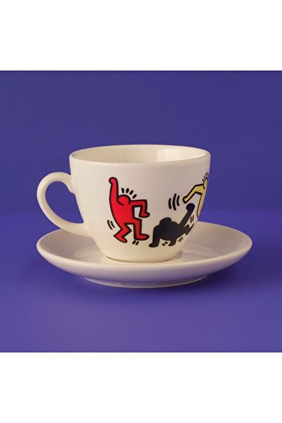 Bella Maison Keith Haring Colored Porselen 2'li Çay Fincanı Seti (220 cc)
