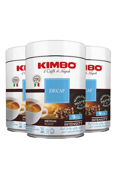 Kimbo Decaffeinato Filter Coffee Canister (250 Gr) (Set of 3)